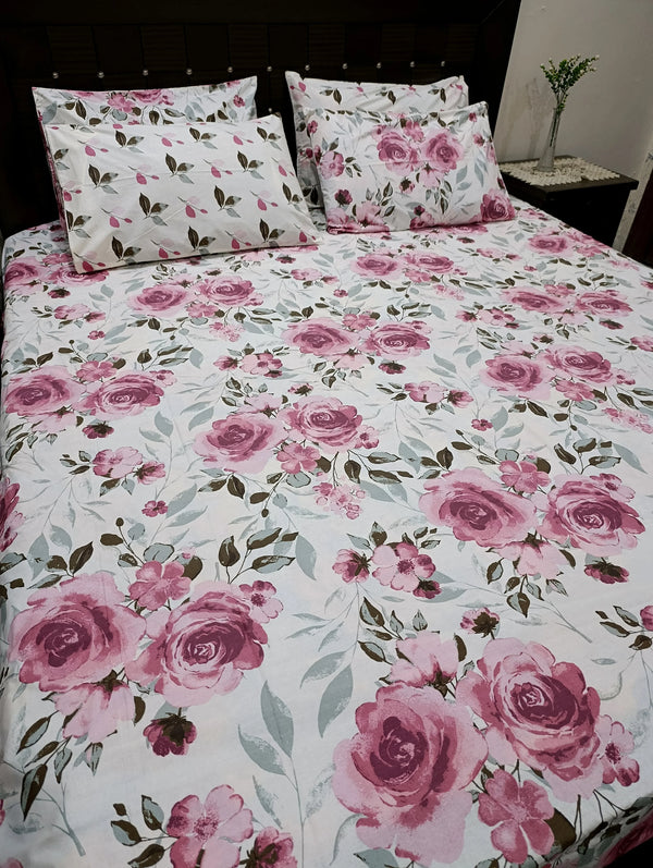 5 Pieces Pure Cotton Bedsheet