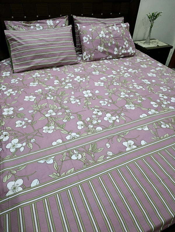 5 Pieces Pure Cotton Bedsheet