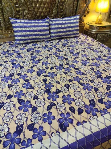 3 Pieces Pure cotton Bedsheet