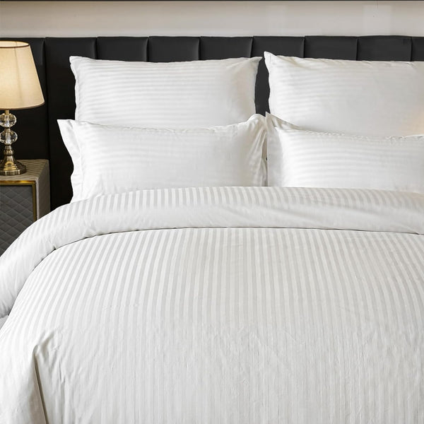 Pure Cotton Duvet Cover set- Sati Stripes