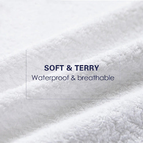 Towel fabric mattress protector detail