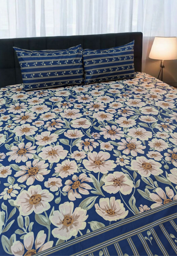3 Pieces Pure cotton Bedsheet