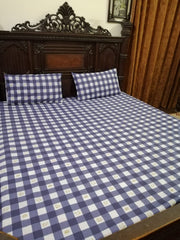 3 Pieces Mix cotton Bedsheet (Queen Size)
