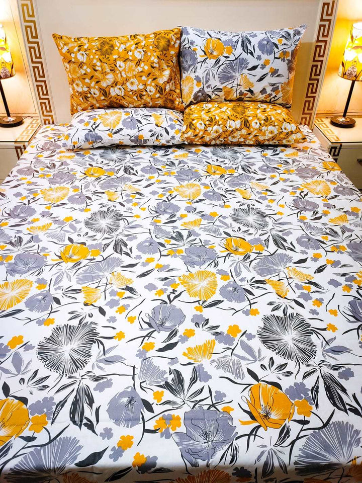 5 Pieces Pure Cotton Bedsheet