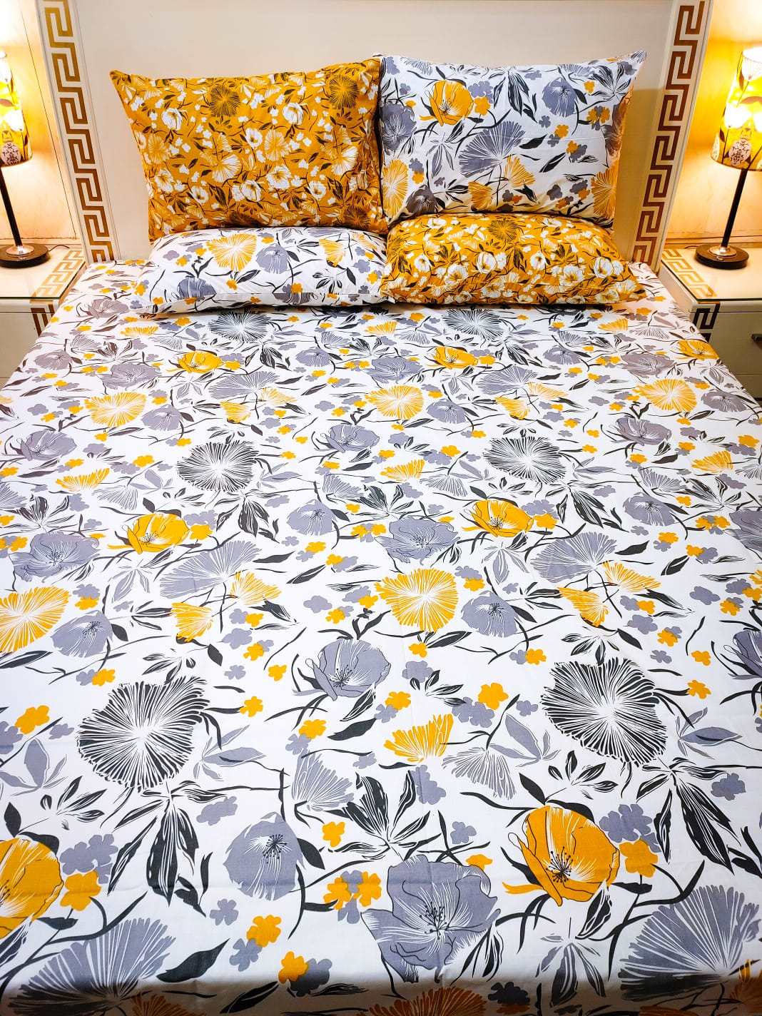 5 Pieces Pure Cotton Bedsheet
