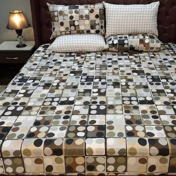 5 Pieces Pure Cotton Bedsheet