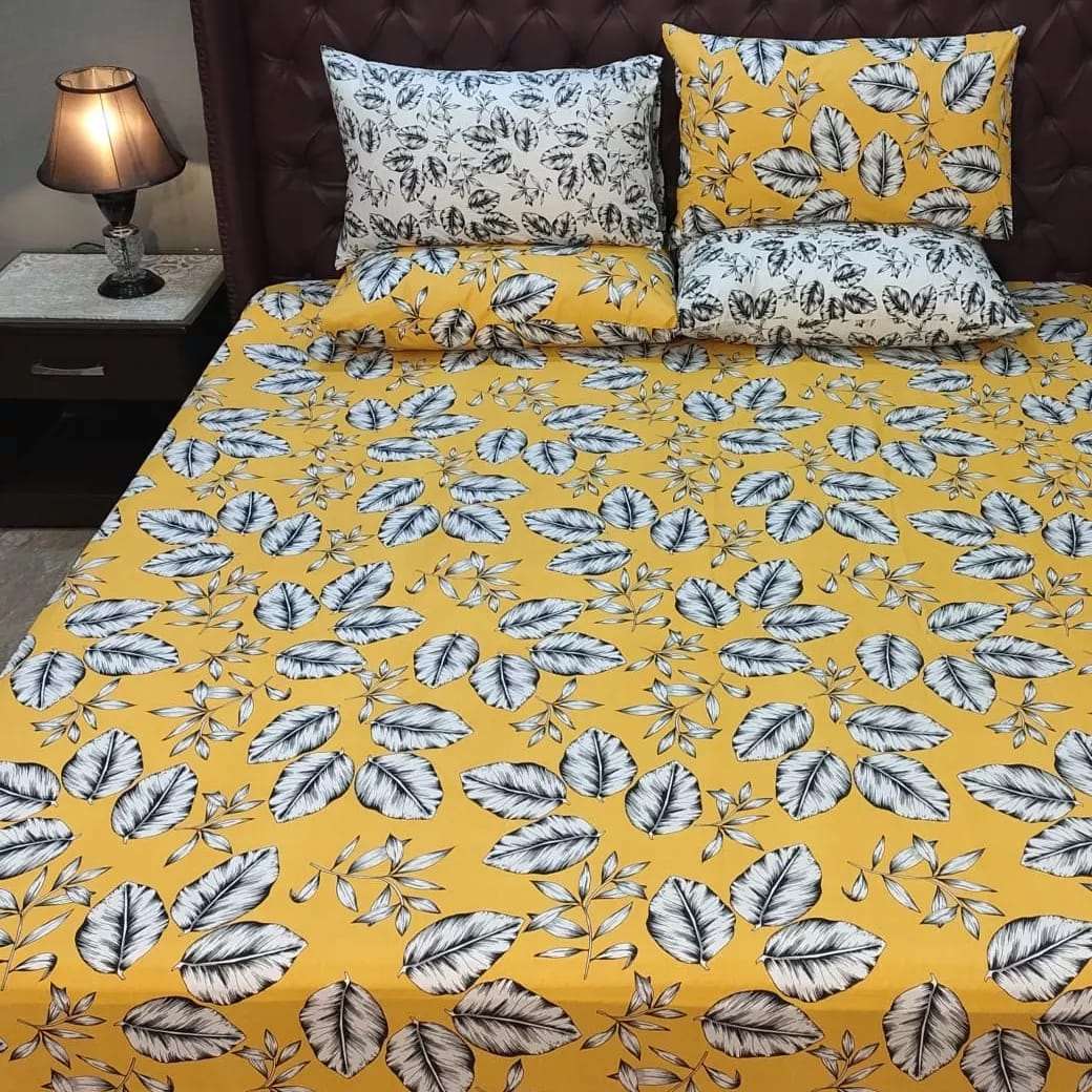 5 Pieces Pure Cotton Bedsheet