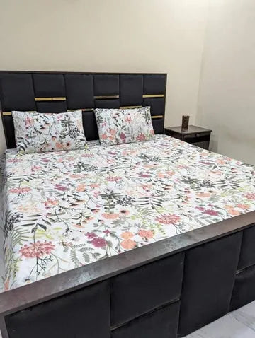 3 Pieces Pure cotton Bedsheet