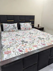3 Pieces Pure cotton Bedsheet
