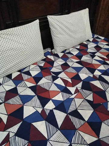 3 Pieces Pure cotton Bedsheet