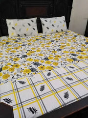 3 Pieces Pure cotton Bedsheet
