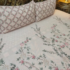 3 Pieces Pure cotton Bedsheet - Baby Pink