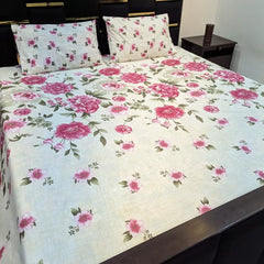 3 Pieces Pure cotton Bedsheet