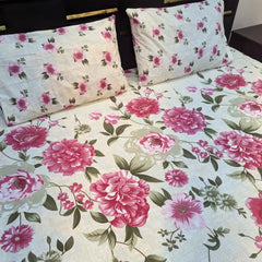 3 Pieces Pure cotton Bedsheet