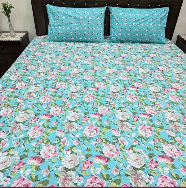 3 Pieces Pure cotton Bedsheet