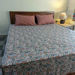 3 Pieces Pure cotton Bedsheet