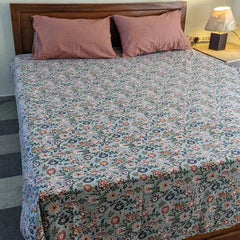3 Pieces Pure cotton Bedsheet