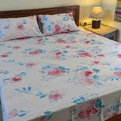 3 Pieces Pure cotton Bedsheet