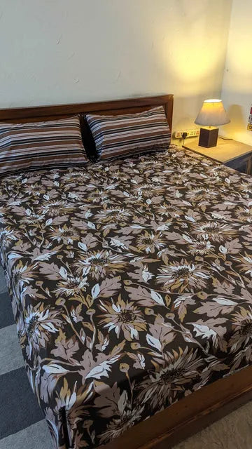 3 Pieces Pure cotton Bedsheet