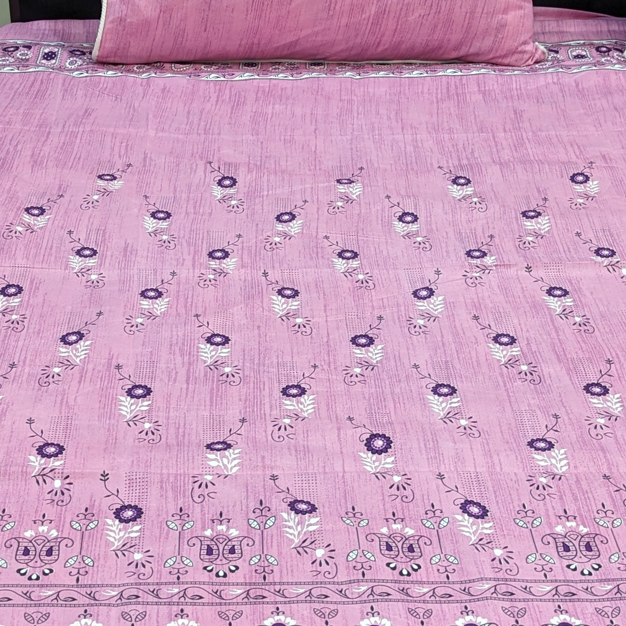 Crystal Cotton Bedsheet with 2 pillow covers