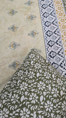 5 Pieces Pure Cotton Bedsheet Green