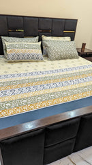 5 Pieces Pure Cotton Bedsheet Green