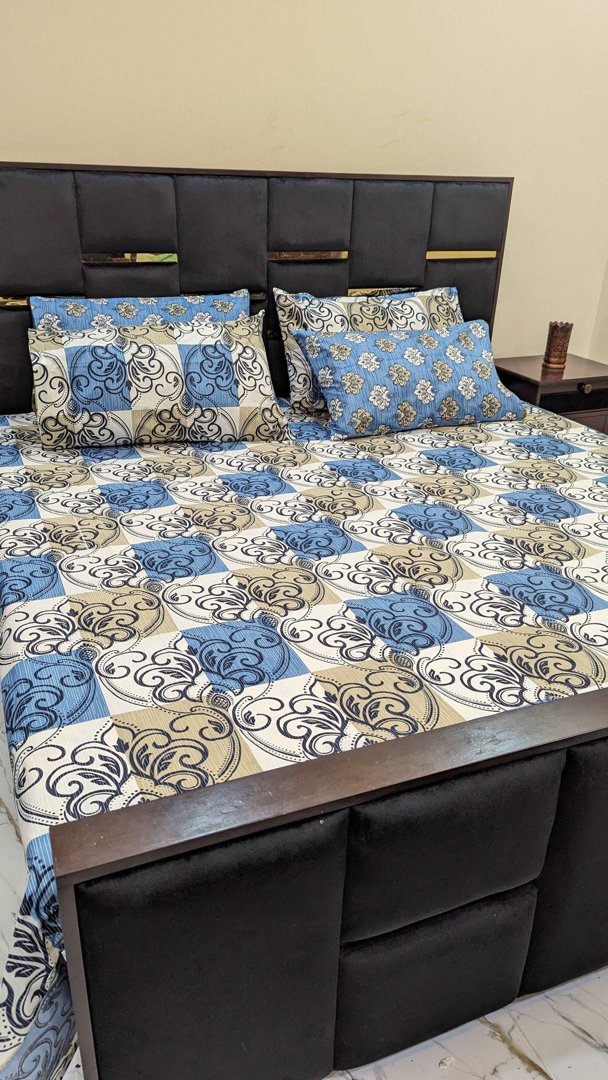 5 Pieces Pure Cotton Bedsheet