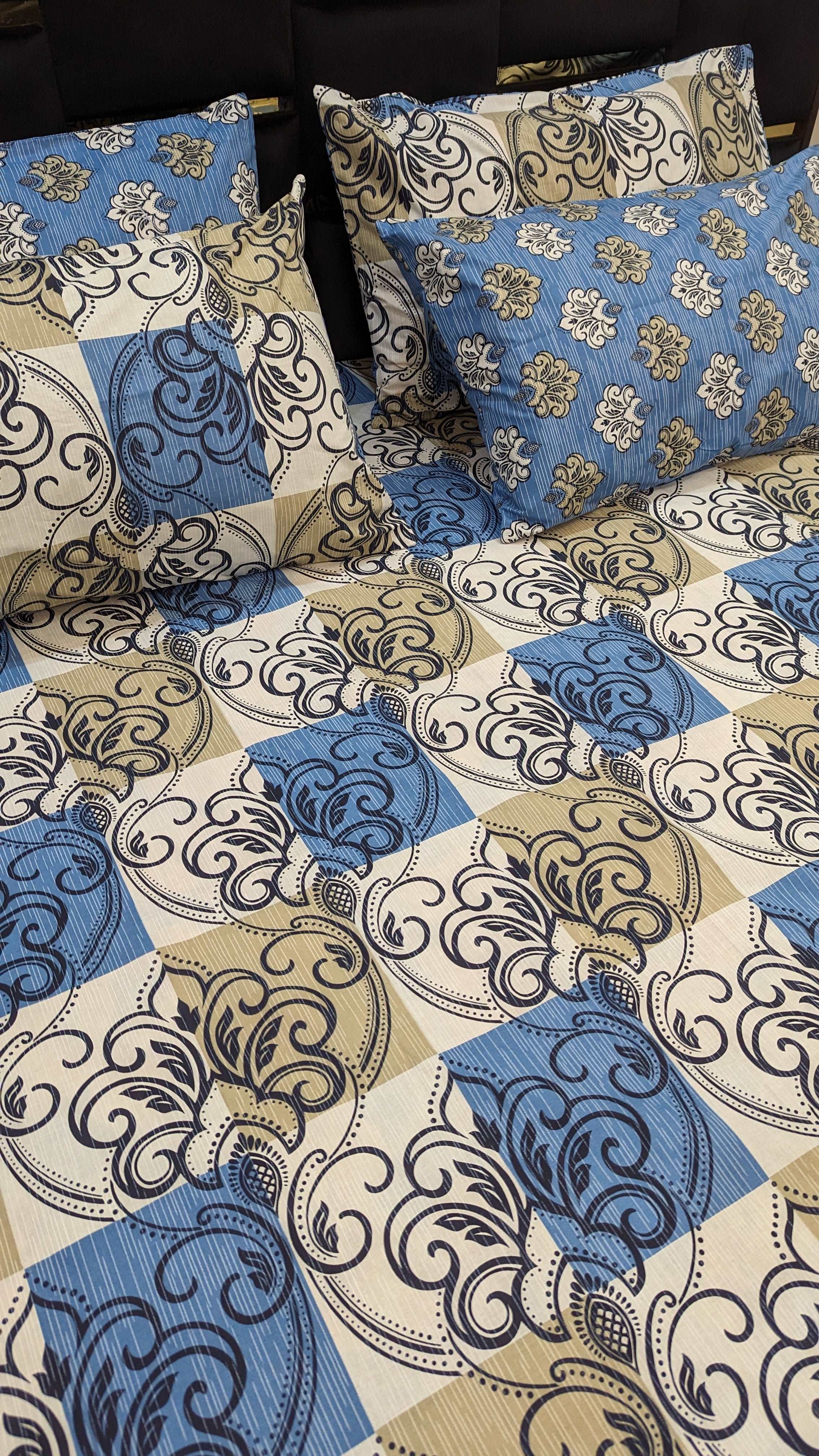 5 Pieces Pure Cotton Bedsheet
