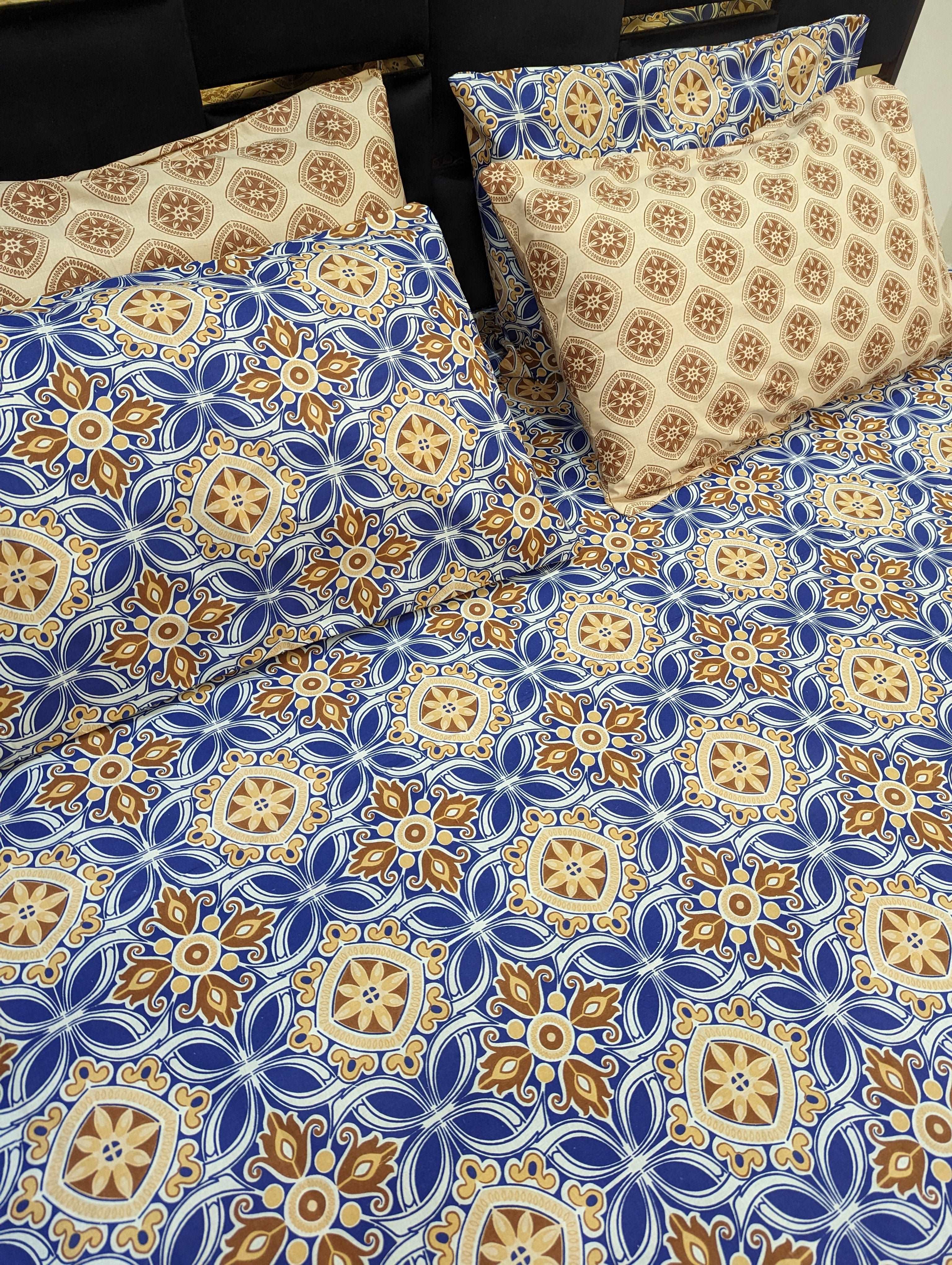 5 Pieces Pure Cotton Bedsheet