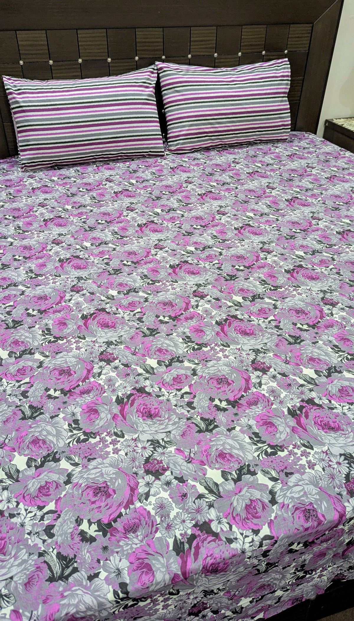 3 Pieces Pure cotton Bedsheet