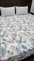 3 Pieces Pure cotton Bedsheet