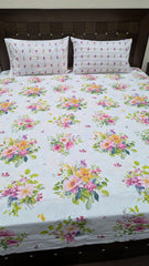 3 Pieces Pure cotton Bedsheet