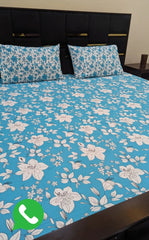 3 Pieces Pure cotton Bedsheet