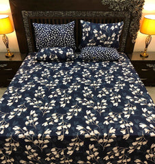5 Pieces Pure Cotton Bedsheet Black