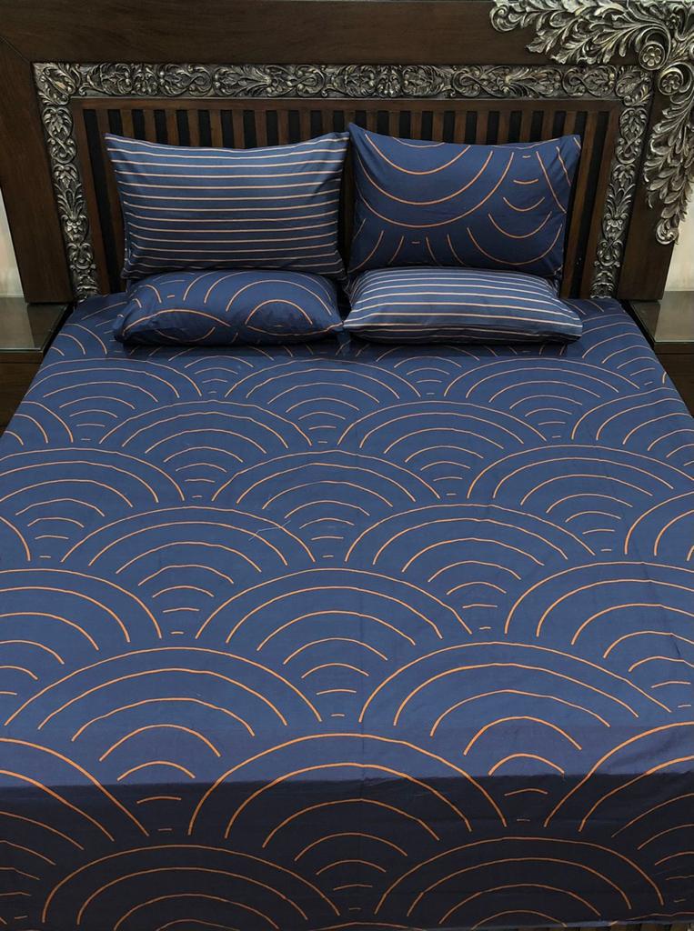 5 Pieces Pure Cotton Bedsheet