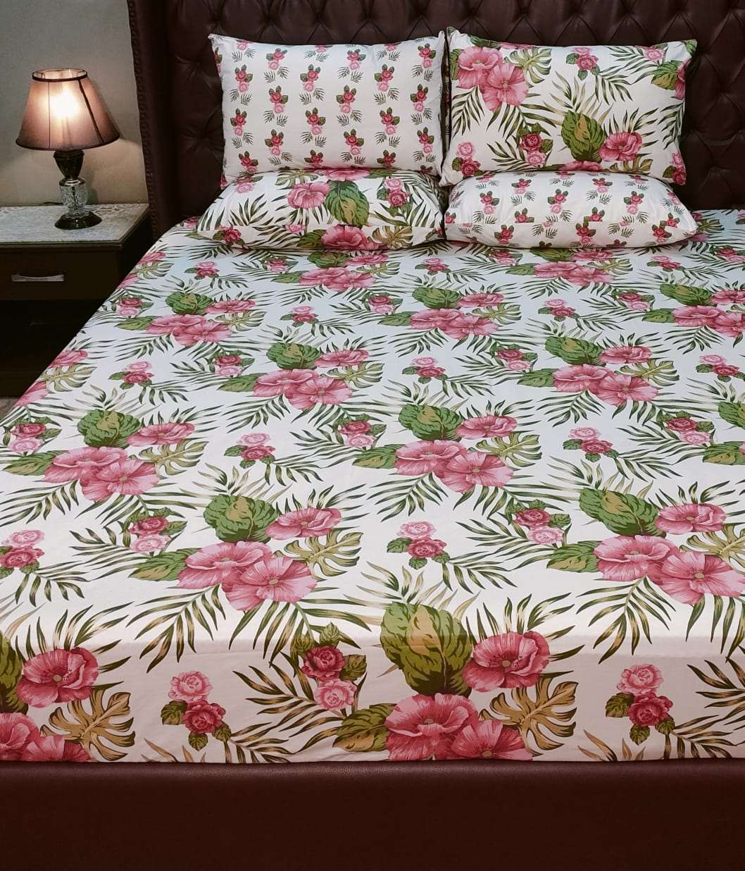 5 Pieces Pure Cotton Bedsheet