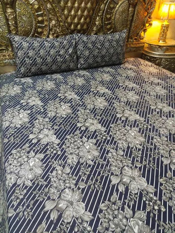 3 Pieces Pure cotton Bedsheet