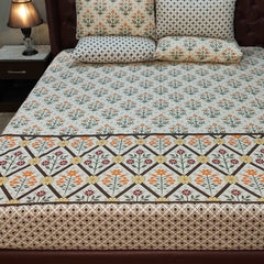 5 Pieces Pure Cotton Bedsheet