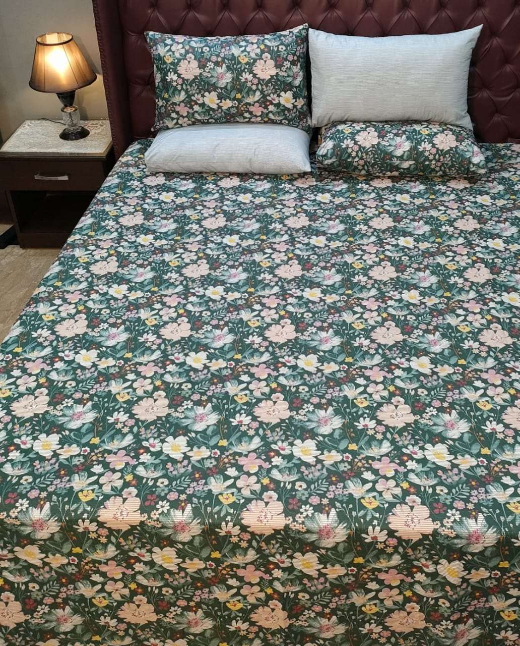 5 Pieces Pure Cotton Bedsheet