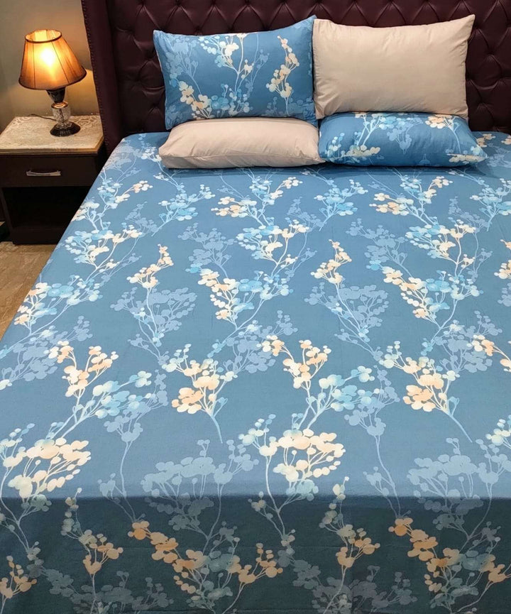 5 Pieces Pure Cotton Bedsheet