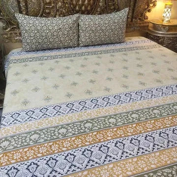 3 Pieces Pure cotton Bedsheet