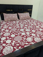 3 Pieces Pure cotton Bedsheet