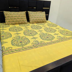 3 Pieces Pure cotton Bedsheet