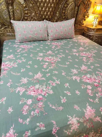 3 Pieces Pure cotton Bedsheet