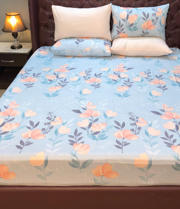 5 Pieces Pure Cotton Bedsheet