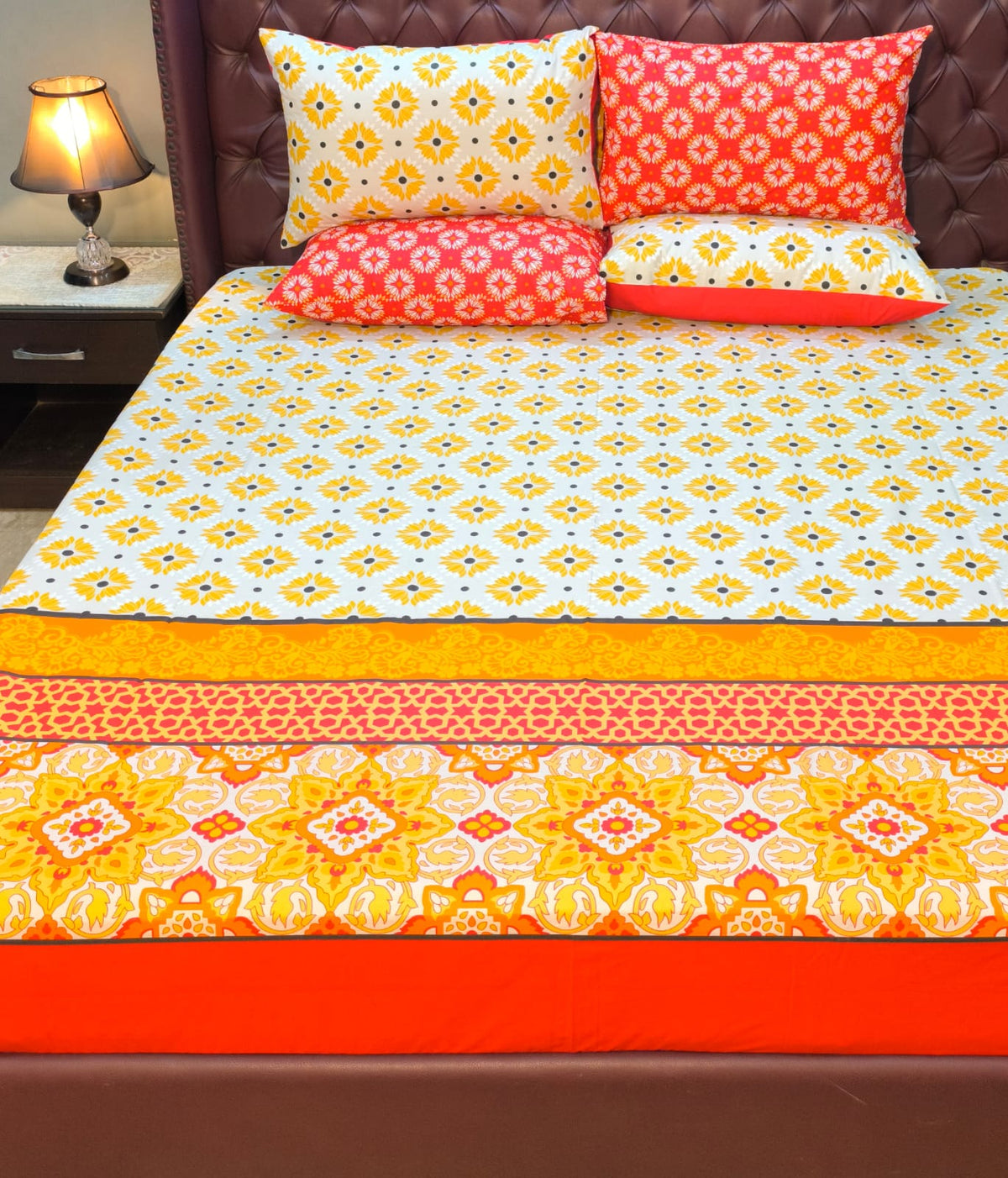 5 Pieces Pure Cotton Bedsheet