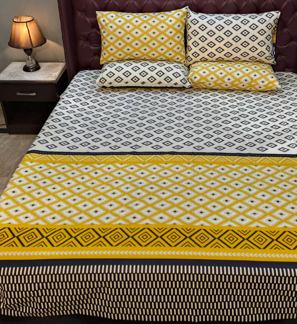 5 Pieces Pure Cotton Bedsheet