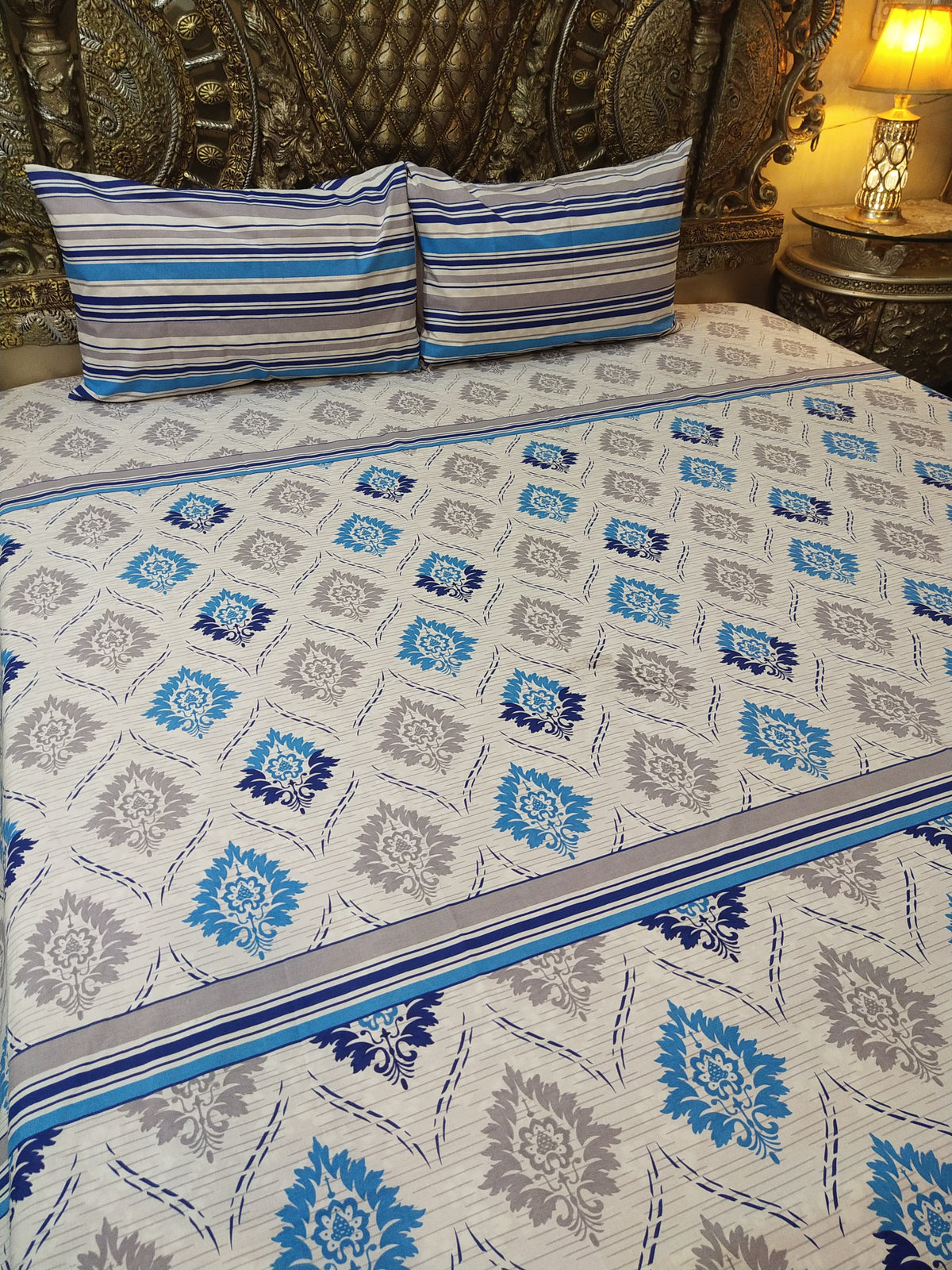 3 Pieces Pure cotton Bedsheet
