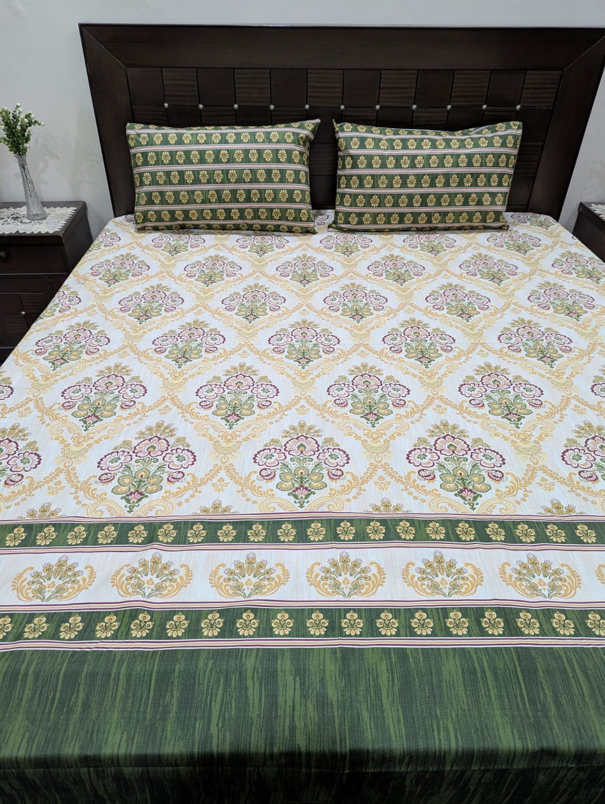 3 Pieces Pure cotton Bedsheet