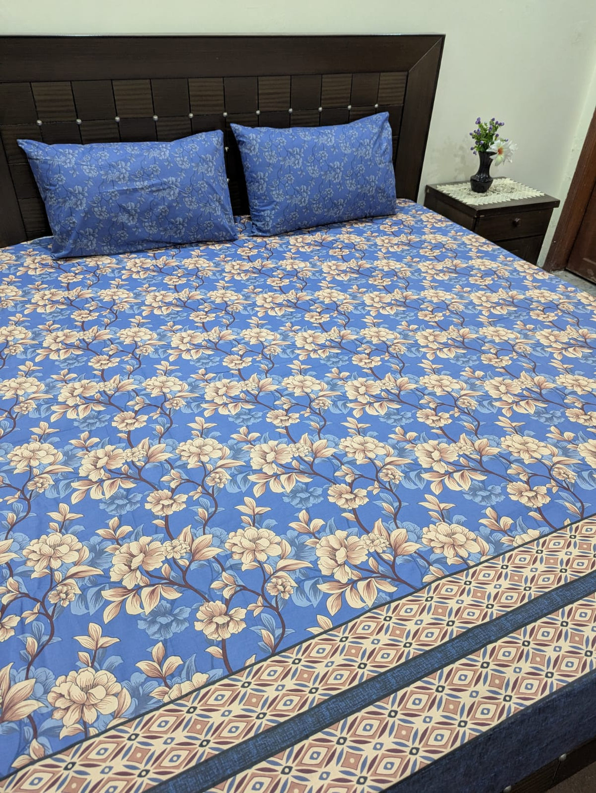 3 Pieces Pure cotton Bedsheet